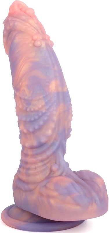 8 Inch Big Thick Monster Fantasy Dildo, Girthy Curved Alien Dragon Dildo with St