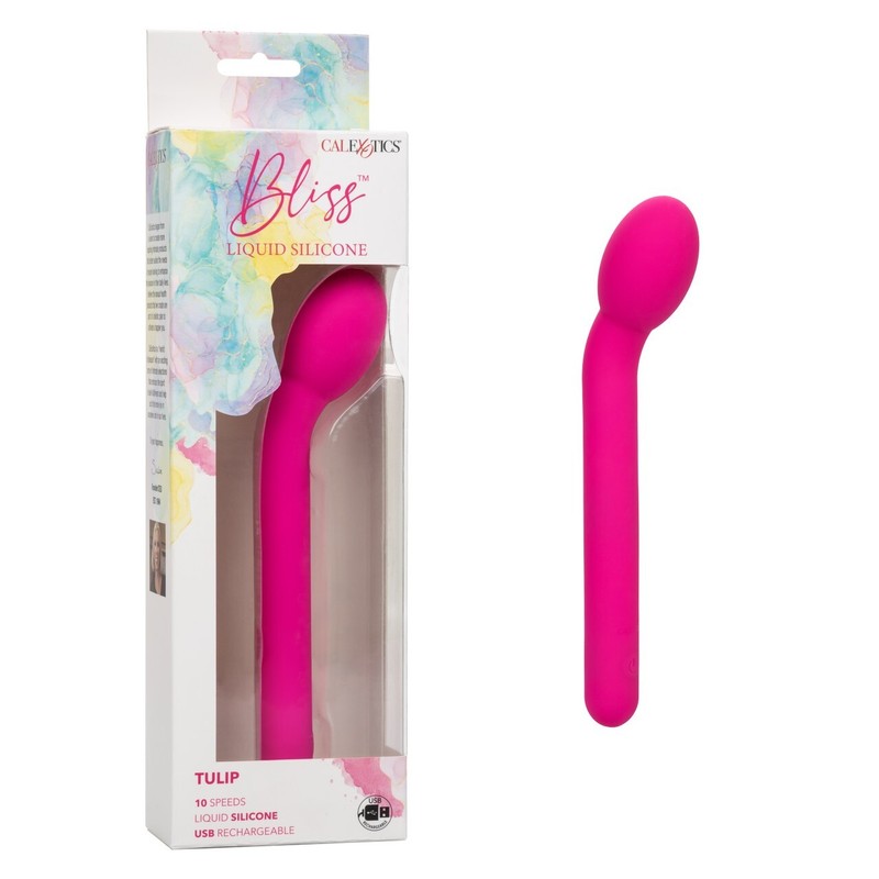 Cal Exotics Bliss Liquid Silicone Tulip Vibe Pink – Clitoral G-Spot Vibrator