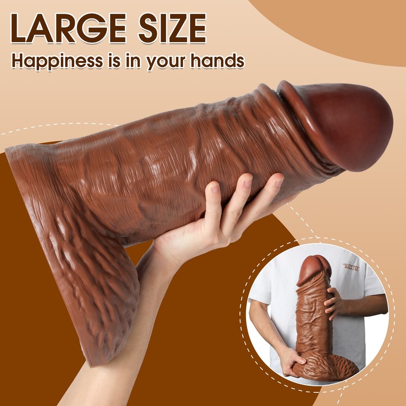 15''Realistic 5''Thick Dildo Penis Suction Cup Anal Vagina Sex Toy for Women New gallery