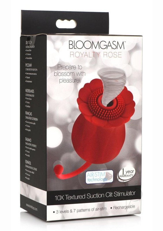 Inmi Bloomgasm Royalty Rose Rechargeable Silicone Textured Suction Clitoral