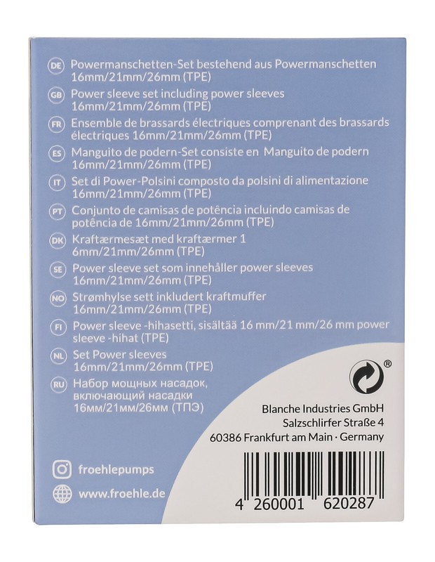 Frohle Silicone Power Sleeves, Set Of 3 16/21/26 MM PS004 From Pump Ring Pumping gallery