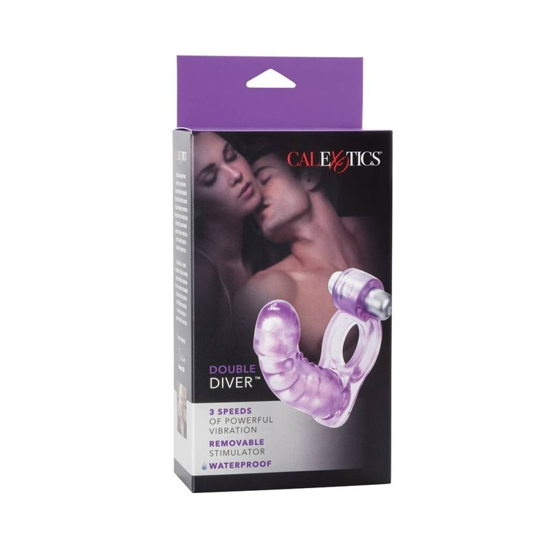 Cal Exotics Double Diver Vibrating Cock Ring in Purple