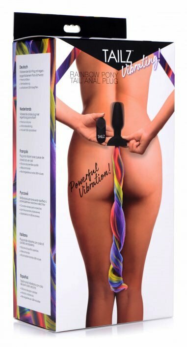 Rainbow Pony Tail Anal Plug Remote Control Vibrating - LGBTQ PRIDE gallery