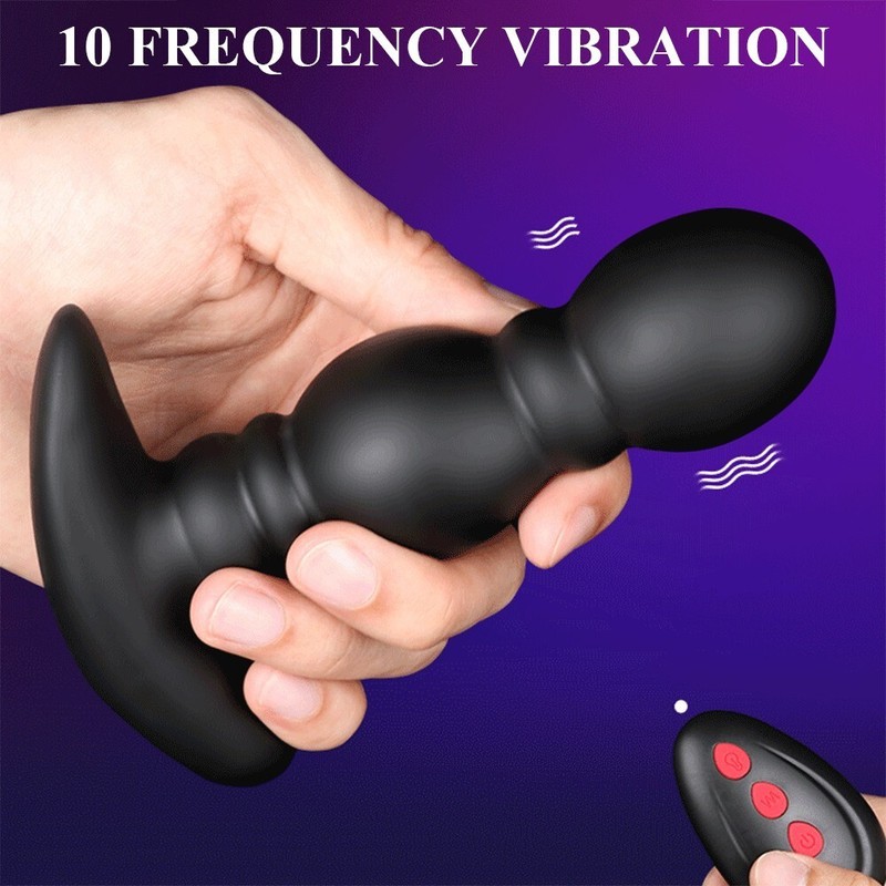 Inflatable Anal Vibrator Butt Plug Male Prostate Massager Big Anal Plug Sex Toys gallery