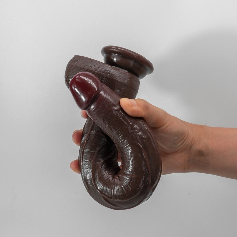12inch Long Liquid Silicone Realistic Dildo Skin Feeling Huge Big Penis Suction gallery