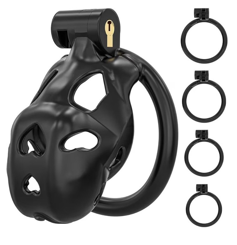 Love 1.0 Chastity Cage, Lightweight Resin Male Chastity Device Invisible Lock