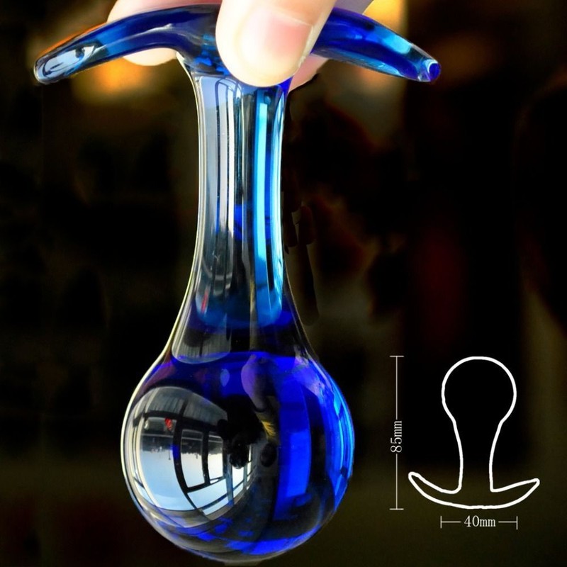 Unisex Crystal Glass Butt Plug Dildo Anal Dilator Adult Masturbator Sexy Toys