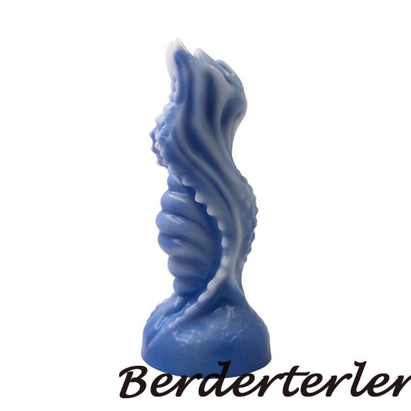 White Blue Mix Realistic Alien Dildo Soft Anal Plugs SM Sex Toy for Women gallery