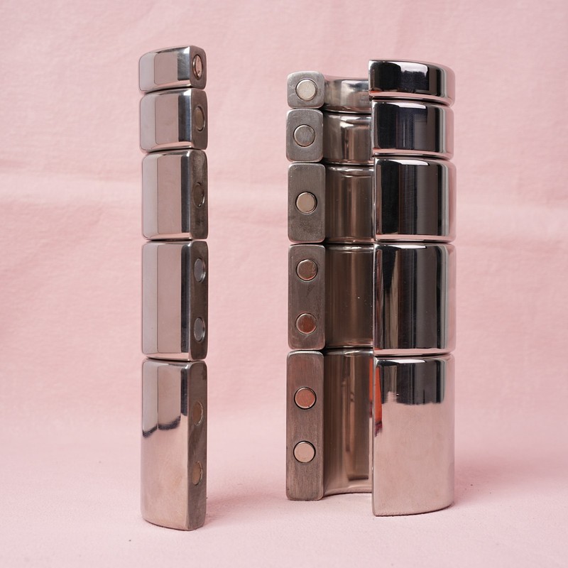 Magnetic Stainless Steel Metal Silver Cock Ring Enhancer Penis Rings Male Men gallery