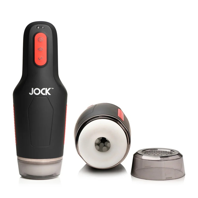 JOCK 15X Sucking & Vibrating Rechargeable Men Masturbators Stroker - Black gallery