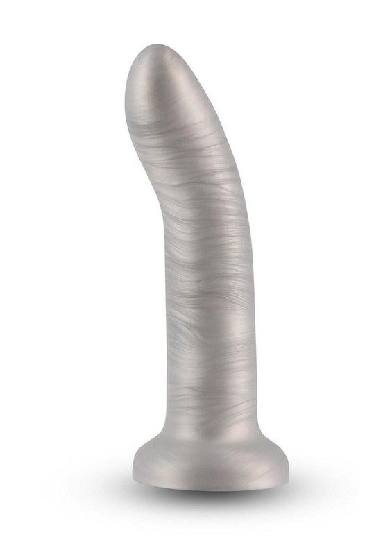 Royals Charlie Silicone Dildo 7in - Silver gallery