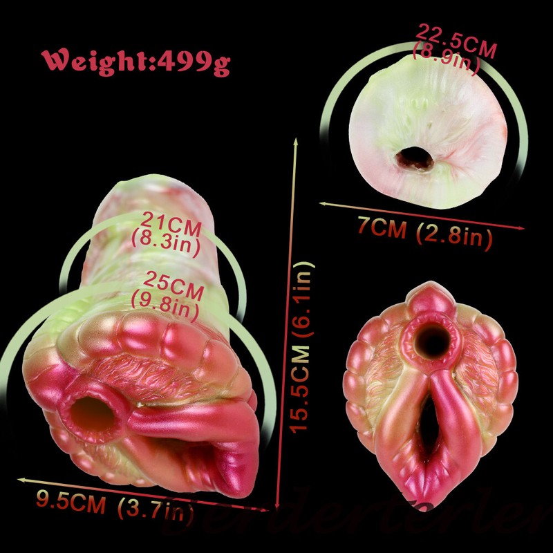 Soft Dual Channel Pocket Realistic Pusssy Silicone Vagina Anal Male Masturbator gallery