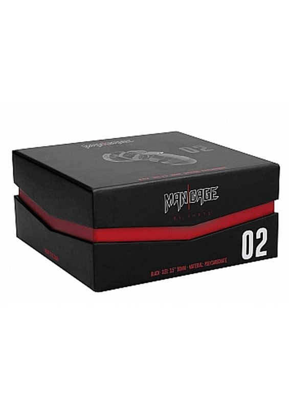 Man Cage Model 02 Chastity Cage with Lock 3.5in - Black gallery