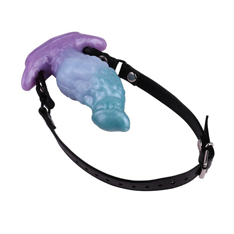 Open Mouth Gag Silicone Deep Throat Fixation Oral Plug Leather Restraint Harness