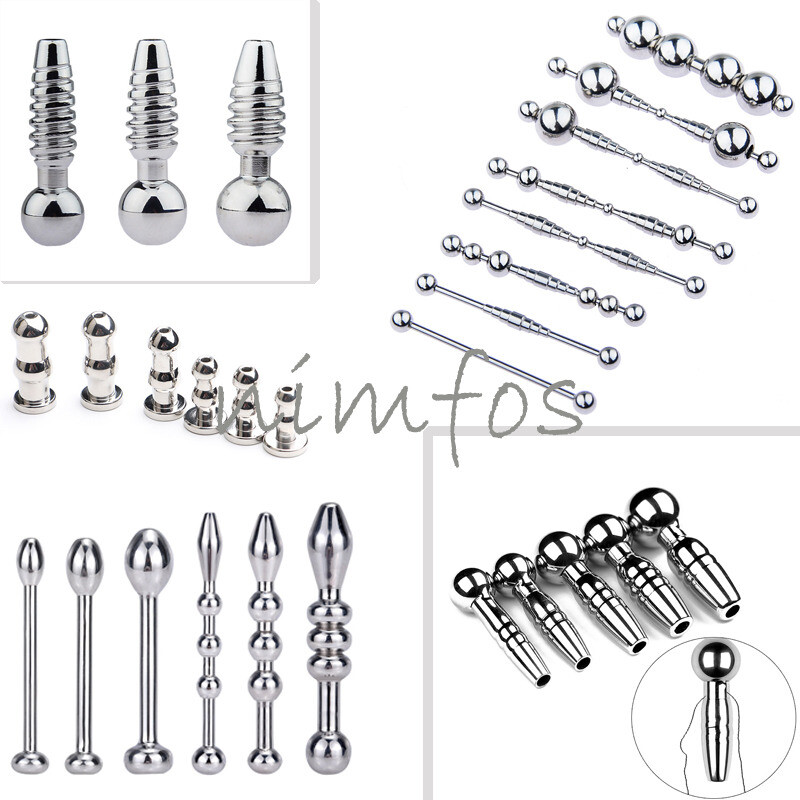 Stainless Steel Sound Dilator Male Penis Plug Threaded Tube Stimulator Adults