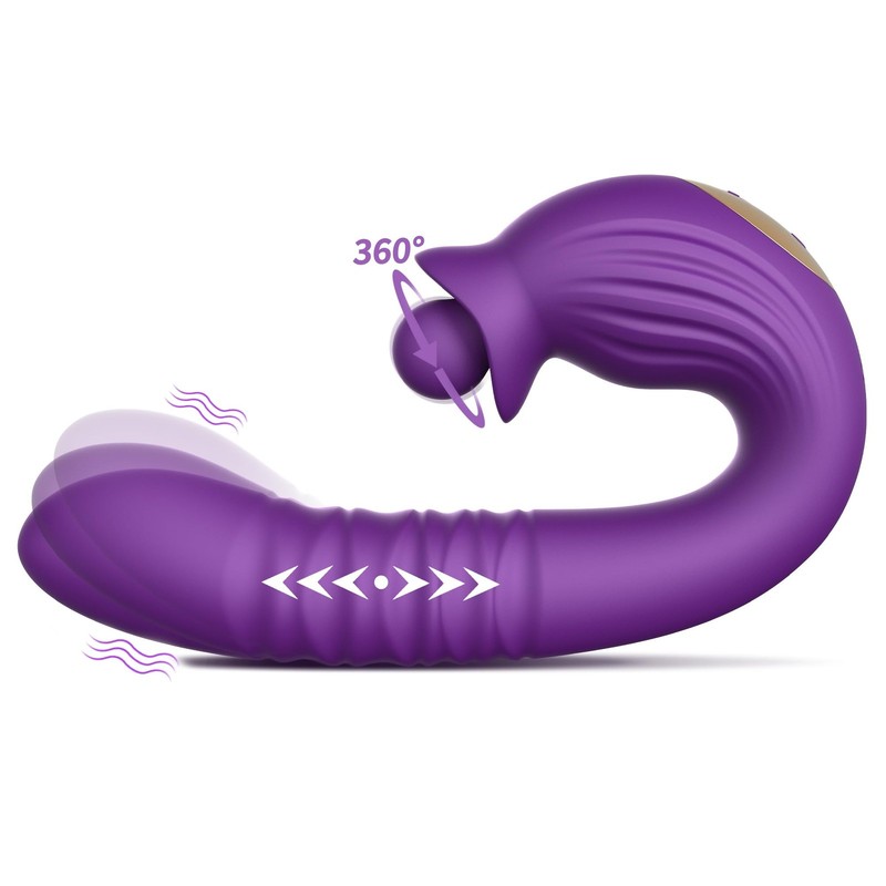 Tracy&rsquo;s Dog Vibrator Dildo Sex Toys, G Spot Clit Nipple Stimulator with 10 Th…