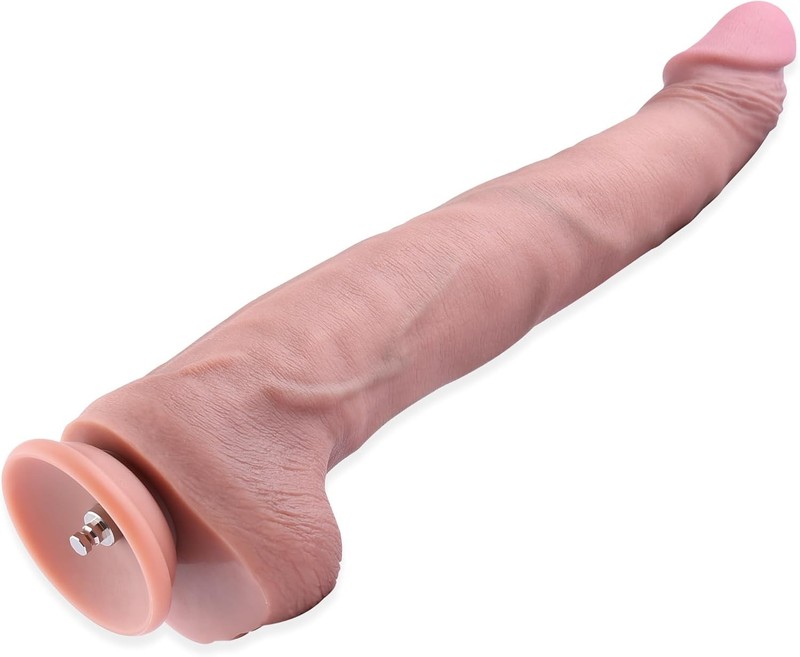 Hismith 17.08&Prime; Dual-Density Soft Silicone Dildo, 13.54&Prime; Insertable Length, 2.6&Prime;