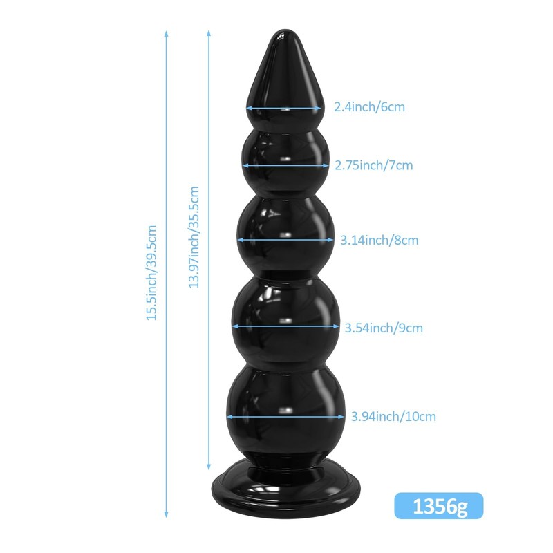 15.5inch Huge Long Anal Beads Butt Plug, Thick Anal Plug Dildo with Strong Su... gallery
