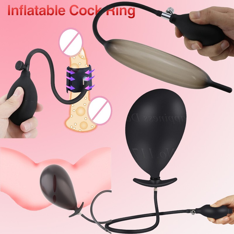 Inflatable Penis Pump Cock Rings Anal Butt Plug Bondage Open Mouth Gag Sex Toys gallery