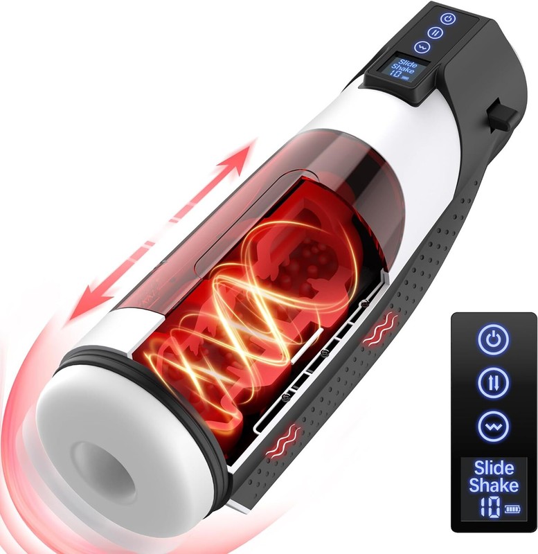 Automatic Male Masturbator – Male Sex Toys for Men Sex Toy Adult Toys (White)