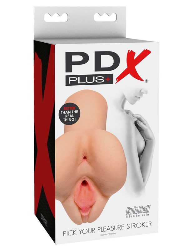 PDX Pick Your Pleasure Stroker Flesh – Realistic Anal Pussy Combo Masturbator