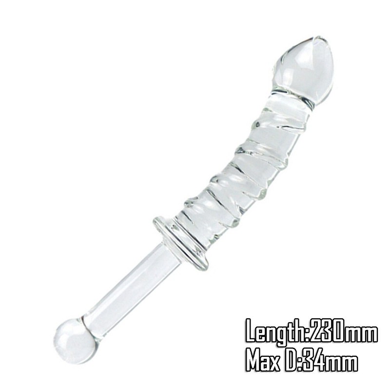 Women Glass Dildo Sex Pyrex Crystal Dildo Glass Anal Toys Adult