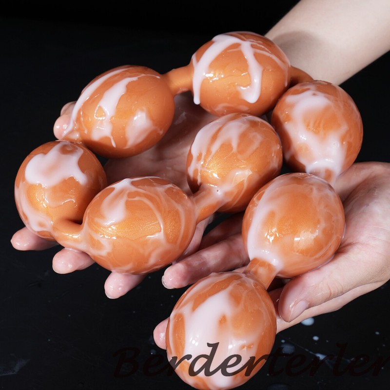 3-10cm Huge Anal Beads Big Egg Butt Plug Silicone Soft Anal Balls Dildos Sex Toy gallery