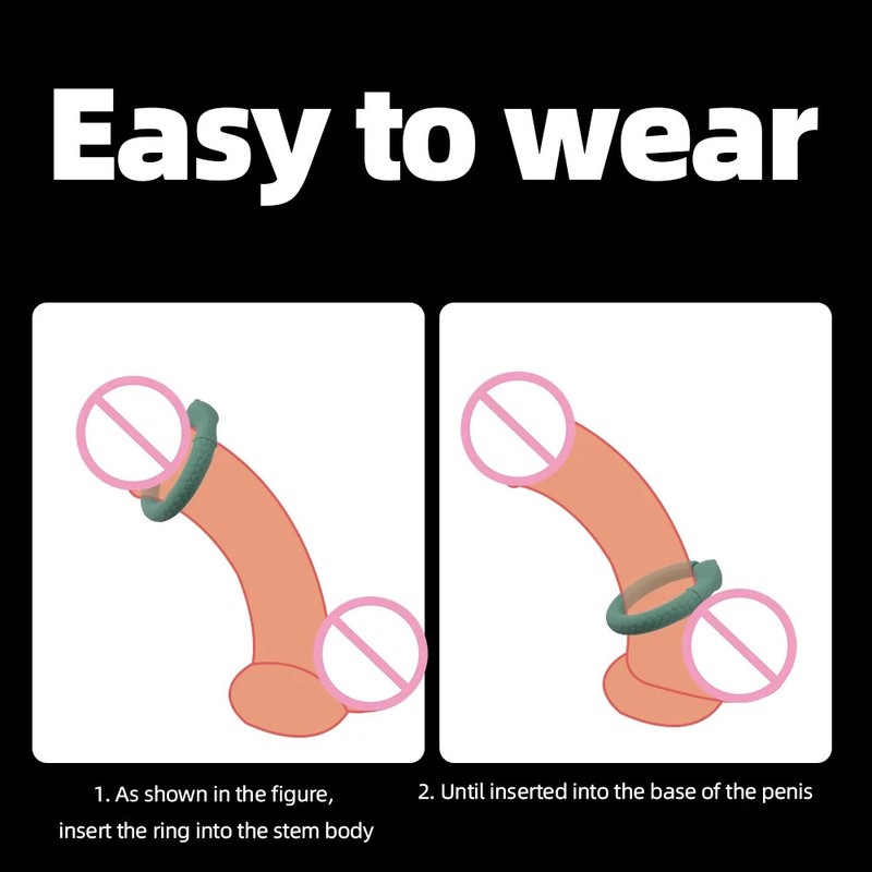 Reusable Penis Ring Silicone Cock Rings Bondage Dick Erection Lock Erotic Toys gallery