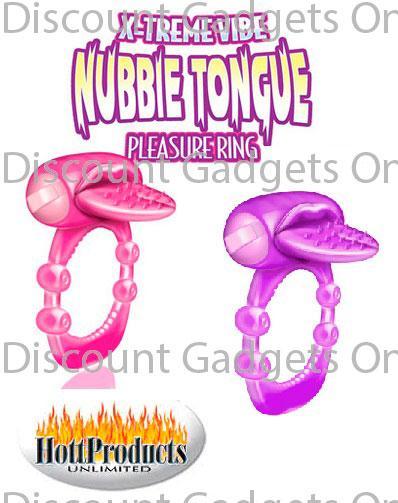 Xtreme Vibe Nubbie Vibrating Tongue Oral Sex Cock Ring Orgasm Vibe Waterproof