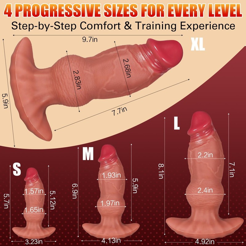 5.7" Butt Plug Anal Plug, Silicone Anal Training Sex Toys, Realistic Thick An... gallery