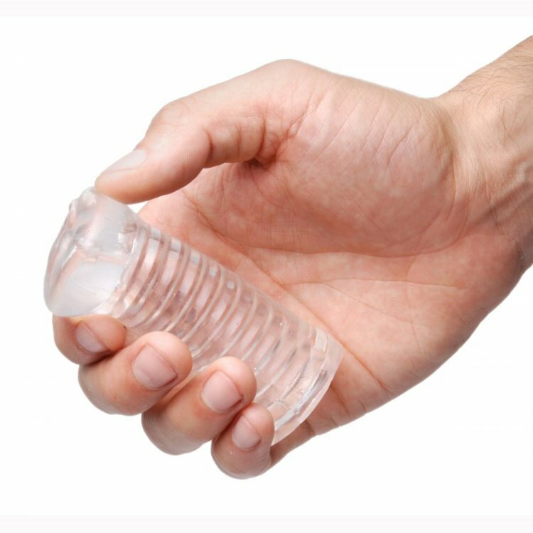 Stretchy Mini Ribbed Pocket Tight Pussy Stroker Masturbators Sex-toys for Men