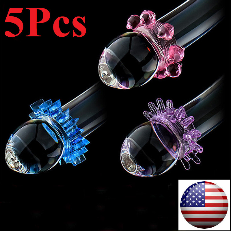 5Pcs Cock Ring Super Stretchy Strong Stay Harder Penis Rings for Men ED Solution
