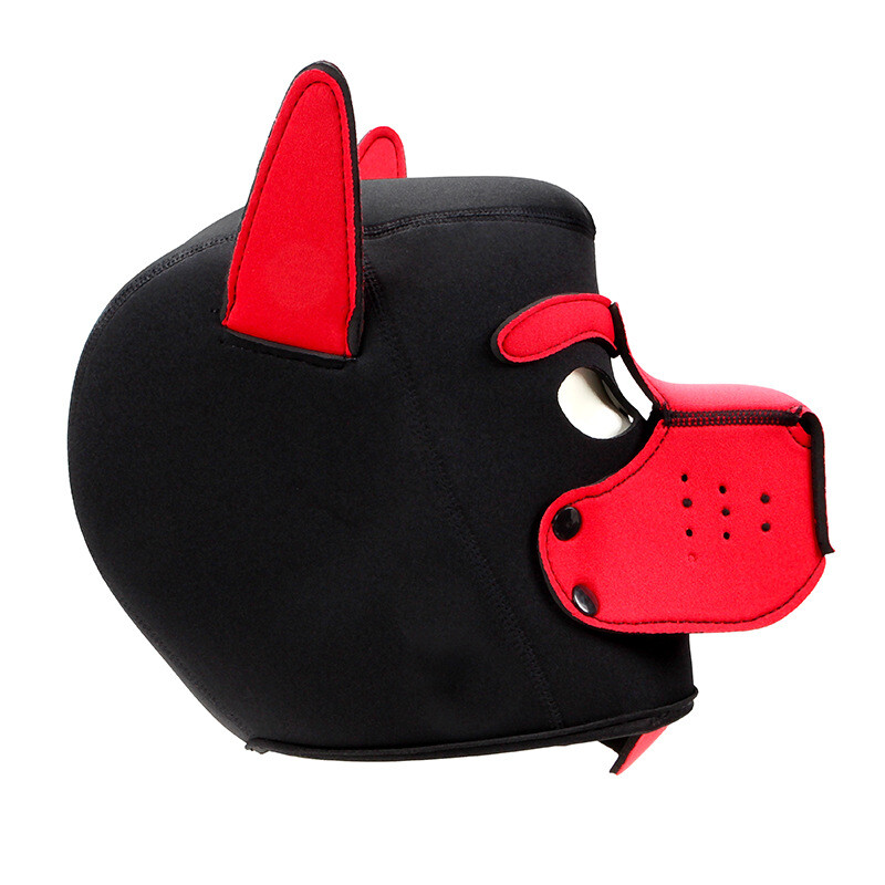 PU Full Head Mask Dog Role Play Restraints Hood Puppy Cosplay Headgear BDSM Toys gallery