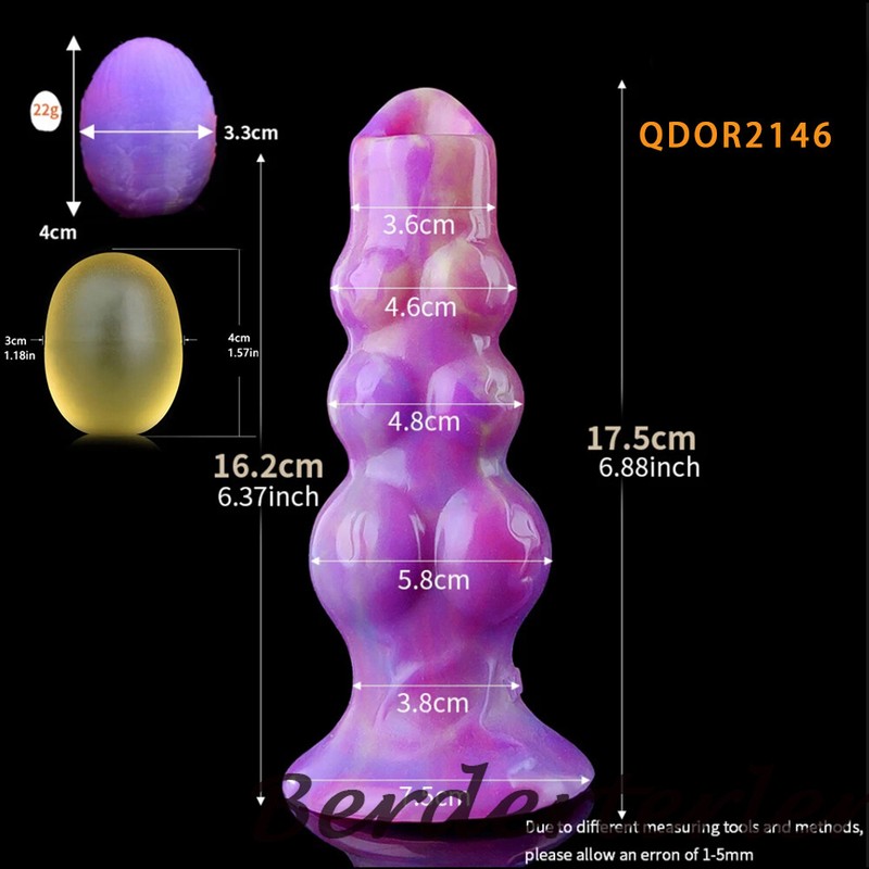 Silicone Inflatable Ovipositor Dildo Lay Gelatin Egg Anal Vagina Massager SexToy gallery