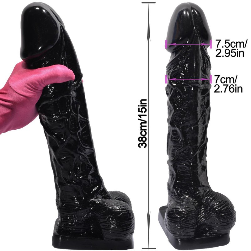 15 Inch Huge Thick Dildo Wide Suction Cup Realistic Penis G-spot Sex Toys Women