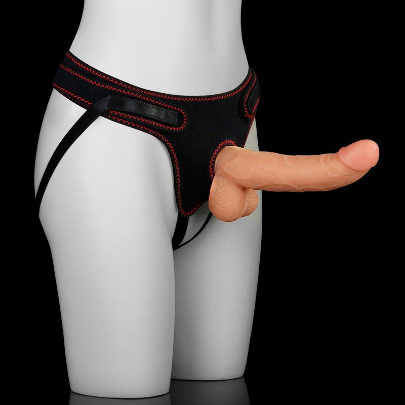 King Cock Strap-On Harness with 8.5" Silicone Thick Dildo Realistic Dong Sex Toy gallery