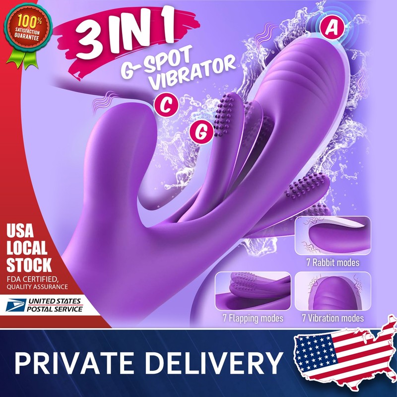 3 in 1 Vibrator Sex Toy for Women Nipple Clitoral Vibrator Orgasm Stimulation US