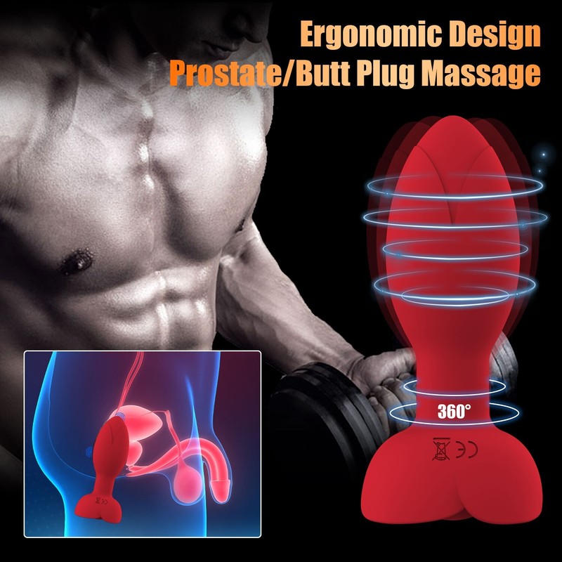 Rotating Anal Plug app Butt Plug G-spot Stimulator Massager Dildo Sex Toy Women gallery