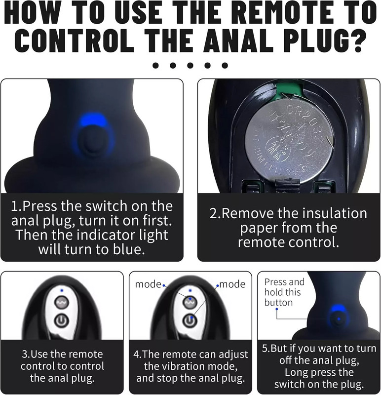 Fox Tail Vibrator Remote Control Silicone Anal Butt Plug Sex Toys Cosplay BDSM gallery