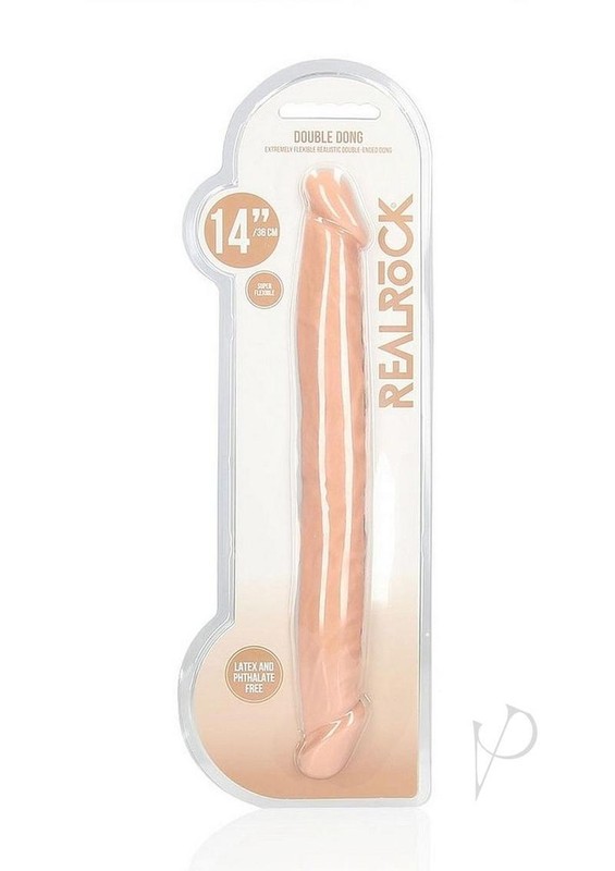 RealRock Skin Realistic Double Dildo 14in – Vanilla