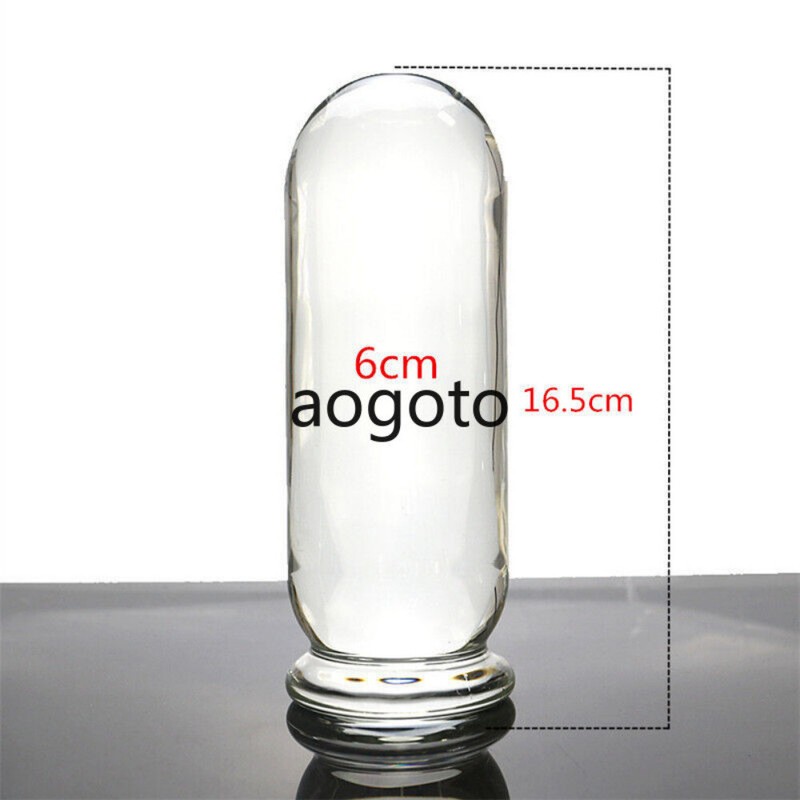 LARGE HUGE GLASS BUTT_PLUG ANAL_TOY BIG GLASS DILDO SEX TOY G-Spot Massager