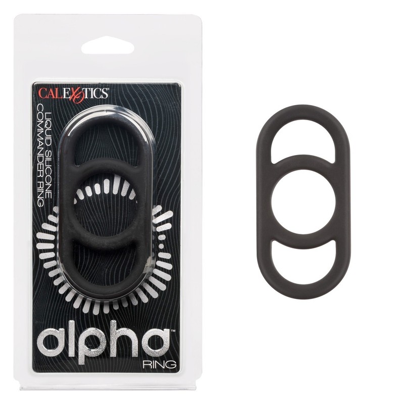 California Exotic Calexotics Alpha Commander Cock Ring Black, New