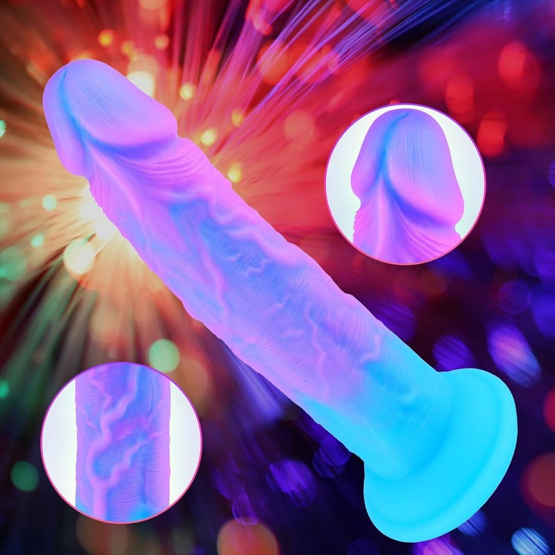 5-Piece Colorful Blue Purple Fantasy Dildo Set (6", 7", 8", 9", 10"), Realistic gallery