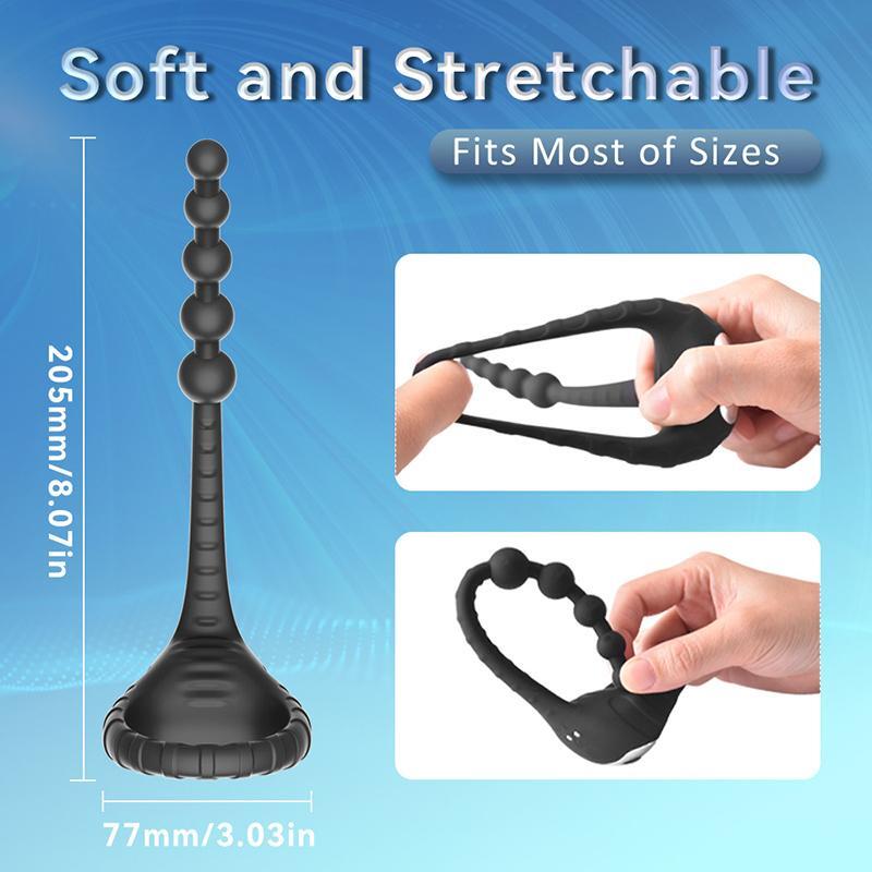 2in1 Wireless Anal Beads Butt Plug Prostate Massage Cock Penis Ring Enhancer Men gallery