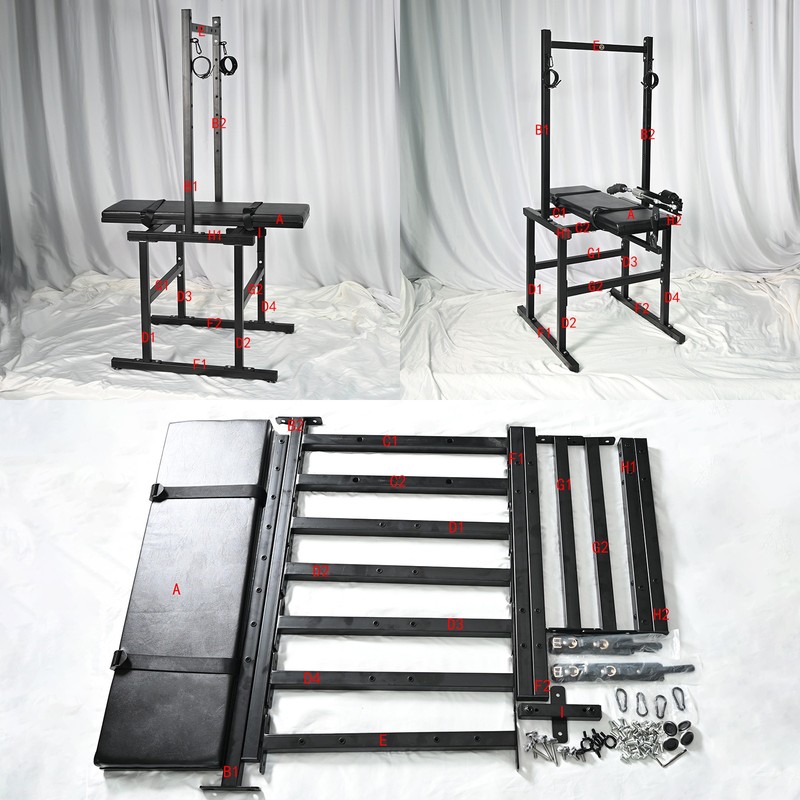 Leg Restraint Frame for Forced Leg Lift-Brutal Submission Furniture BDSM Bondage gallery
