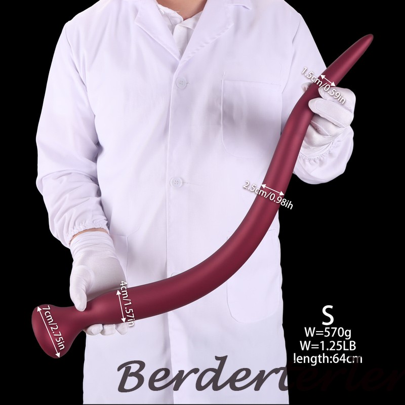 Long Red Anal Plug Deep Anal Masturbation Tool Silicone Butt Plug Anal Sex Toys gallery
