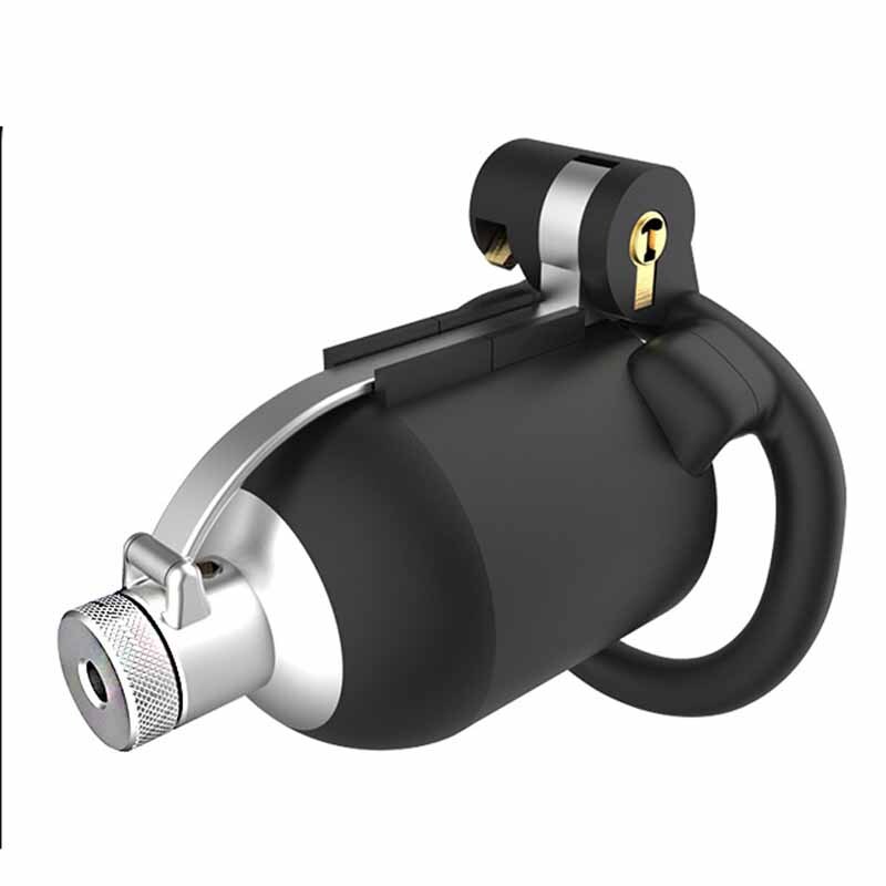 Male Chastity Cage Restraint Metal Tube Binding Anti-off Ring Abstinence Device gallery