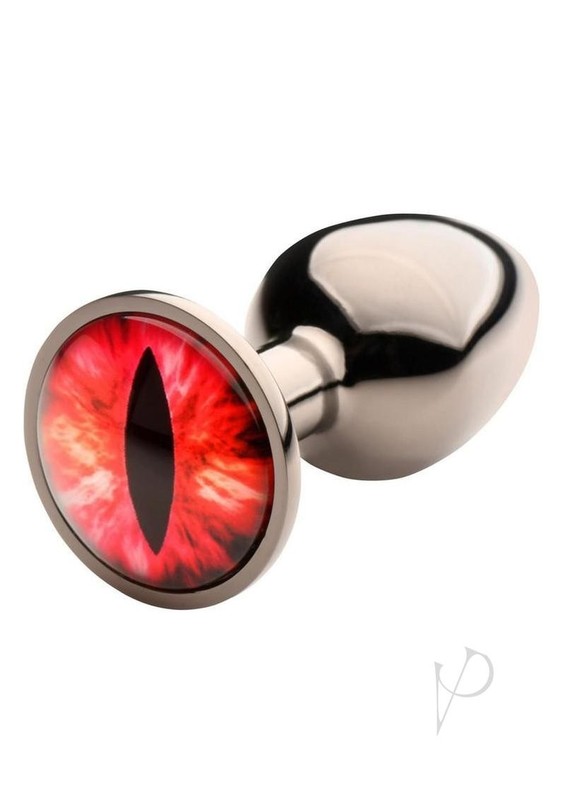 Creature Cocks Red Eye Metal Butt Plug - Small - Black/Red gallery