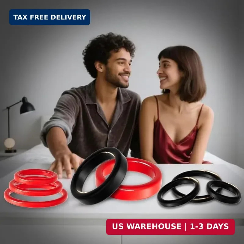 8 Pcs Penis Ring Set Sex Toys for Men, Medical Grade Silicone Cock Rings Penis S gallery