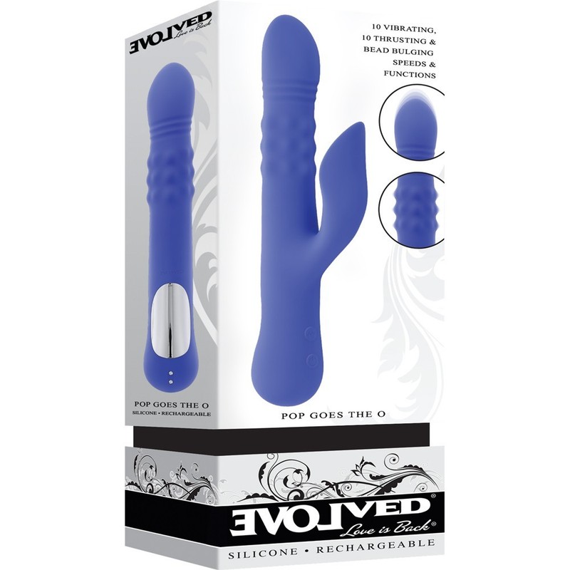 Evolved Novelties Pop Goes the O Vibrator – Rabbit Style Vaginal Clitoral Vibe